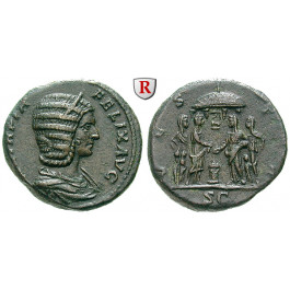 Römische Kaiserzeit, Julia Domna, Frau des Septimius Severus, As, ss-vz