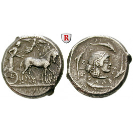 Sizilien, Syrakus, Tetradrachme 475-450 v.Chr., ss-vz