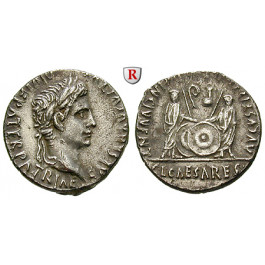 Römische Kaiserzeit, Augustus, Denar 2 v.-4 n.Chr., ss-vz