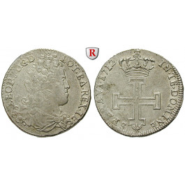 Frankreich, Lothringen, Leopold I., Teston 1712, ss-vz
