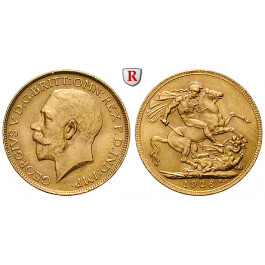 Südafrika, George V., Pound 1926, 7,32 g fein, vz/vz-st