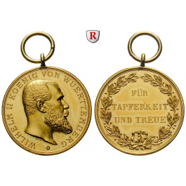 Württemberg, Herzogtum Württemberg (Kgr. ab 1806), Wilhelm II., Militär-Verdienstmedaille o.J. (1892-1913), vz