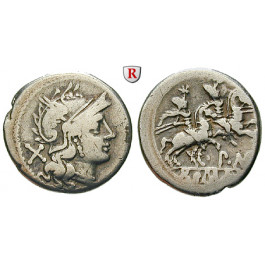 Römische Republik, P. Maenius, Denar 194-190 v.Chr., ss