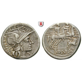 Römische Republik, C. Antestius, Denar 146 v.Chr., ss