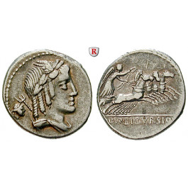 Römische Republik, L. Iulius Bursio, Denar 85 v.Chr., ss