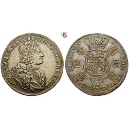 Sachsen, Albertinische Linie, Friedrich August I., Reichstaler 1707, f.vz