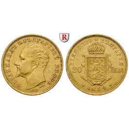 Bulgarien, Ferdinand I., Prinz, 20 Leva 1894, 5,81 g fein, ss-vz