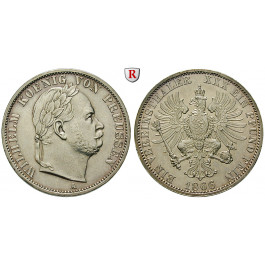 Brandenburg-Preussen, Königreich Preussen, Wilhelm I., Siegestaler 1866, vz/vz-st