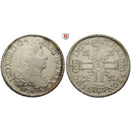 Frankreich, Louis XIV., Ecu aux huit L 1690, ss+
