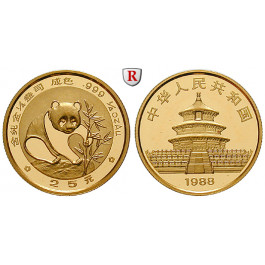 China, 25 Yuan 1988, 7,78 g fein, st