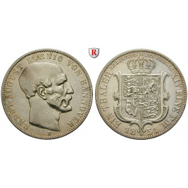 Braunschweig, Königreich Hannover, Ernst August, Ausbeutetaler 1851, ss-vz/vz