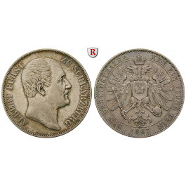 Schwarzburg, Rudolstadt, Albert, Vereinstaler 1867, ss-vz