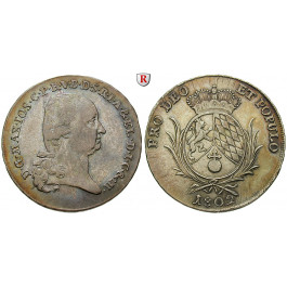 Bayern, Herzogtum, Maximilian IV. Joseph, Konventionstaler 1802, ss+