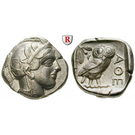 Attika, Athen, Tetradrachme 2. Hälfte 5.Jh. v.Chr., vz
