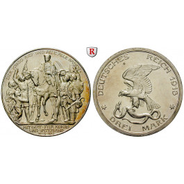 Deutsches Kaiserreich, Preussen, Wilhelm II., 3 Mark 1913, Der König rief, PP, J. 110