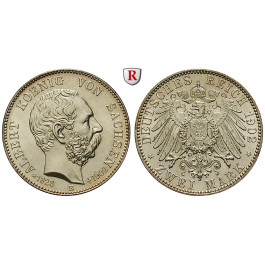 Deutsches Kaiserreich, Sachsen, Albert, 2 Mark 1902, auf den Tod, E, vz-st, J. 127