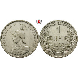 Nebengebiete, Deutsch-Ostafrika, 1 Rupie 1908, J, ss-vz, J. 722