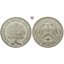 Weimarer Republik, 5 Reichsmark 1931, Eichbaum, G, PP, J. 331