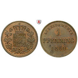 Bayern, Königreich, Maximilian II., Pfennig 1861, st