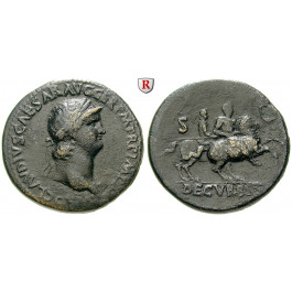 Römische Kaiserzeit, Nero, Sesterz 62-68, ss+/ss