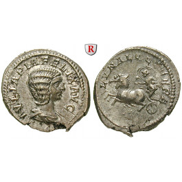 Römische Kaiserzeit, Julia Domna, Frau des Septimius Severus, Denar 215, vz