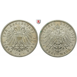 Deutsches Kaiserreich, Lübeck, 3 Mark 1908, A, ss+, J. 82
