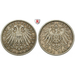 Deutsches Kaiserreich, Lübeck, 2 Mark 1904, A, ss+, J. 81