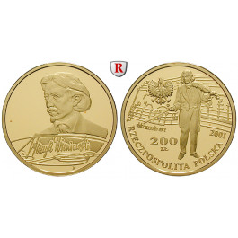 Polen, 3. Republik, 200 Zlotych 2001, 13,95 g fein, PP