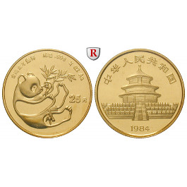 China, Volksrepublik, 25 Yuan 1984, 7,77 g fein, st