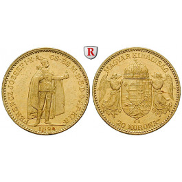 Ungarn, Franz Joseph I., 20 Korona 1894, 6,09 g fein, f.vz