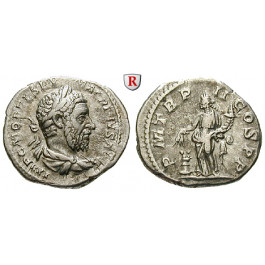 Römische Kaiserzeit, Macrinus, Denar 217, ss+