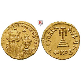 Byzanz, Constans II. und Constantinus IV., Solidus 654-659, ss-vz