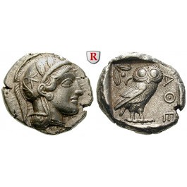 Attika, Athen, Tetradrachme 2. Hälfte 5.Jh. v.Chr., ss-vz