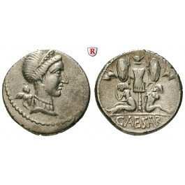 Römische Republik, Caius Iulius Caesar, Denar 46-45 v.Chr., ss-vz