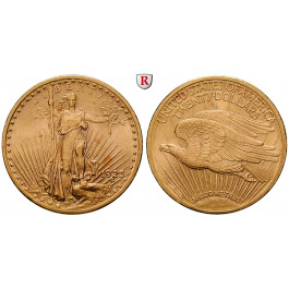 USA, 20 Dollars 1923, 30,09 g fein, vz