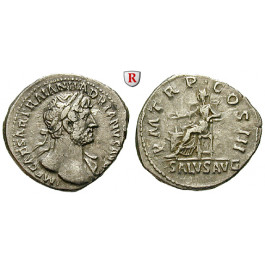 Römische Kaiserzeit, Hadrianus, Denar 118, ss+