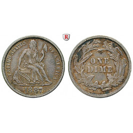 USA, Dime 1887, ss-vz