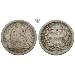 USA, Dime 1855, f.ss