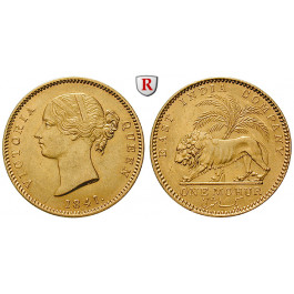 Indien, Ostindische Kompanie, Victoria, Mohur 1841, 10,72 g fein, vz-st