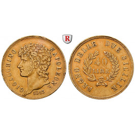 Italien, Königreich beider Sizilien, Joachim Murat, 40 Lire 1813, 11,61 g fein, ss