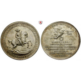 Brandenburg-Preussen, Königreich Preussen, Friedrich II., Silbermedaille 1758, f.vz