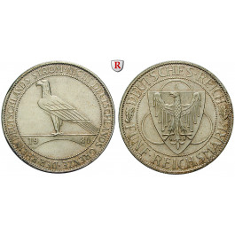 Weimarer Republik, 5 Reichsmark 1930, Rheinlandräumung, A, PP, J. 346