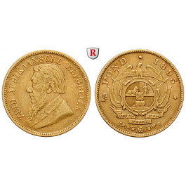 Südafrika, Südafrikanische Republik, 1/2 Pond 1895, 3,66 g fein, ss+