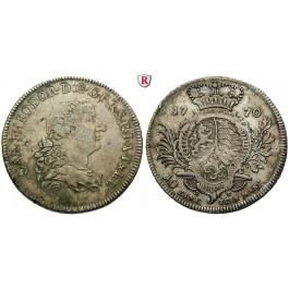 Pfalz, Kurpfalz, Karl Theodor, Konventionstaler 1770, ss
