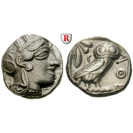 Attika, Athen, Tetradrachme 2. Hälfte 5.Jh. v.Chr., ss-vz