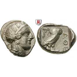 Attika, Athen, Tetradrachme 2. Hälfte 5.Jh. v.Chr., vz