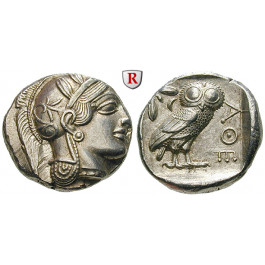 Attika, Athen, Tetradrachme 2. Hälfte 5.Jh. v.Chr., vz