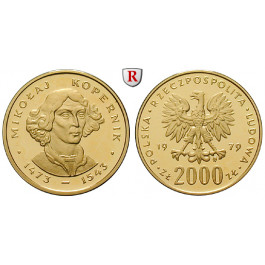 Polen, Volksrepublik, 2000 Zlotych 1979, 7,2 g fein, PP