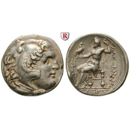 Makedonien, Königreich, Alexander III. der Grosse, Tetradrachme 210-200 v.Chr., ss-vz