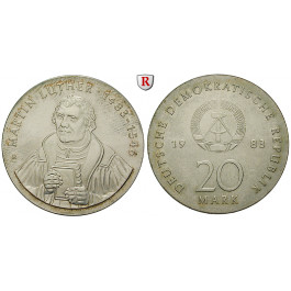 DDR, 20 Mark 1983, Luther, vz+, J. 1591